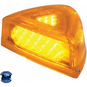 37 LED TURN SIGNAL LIGHT WITH CHROME BASE FOR 1987-2007 PETERBILT 379/378/357 (Choose Lens Color) TURN SIGNAL Amber Goldenrod