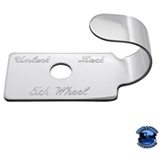 STAINLESS SWITCH GUARD WITH SCRIPT FOR PETERBILT 379 (Choose Switch Function) Switch Guard Fifth Wheel Light Gray