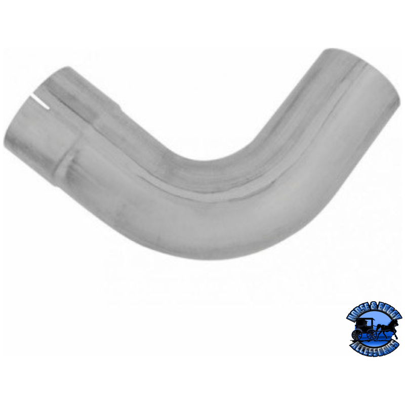 ALUMINIZED 90 DEGREE EXHAUST ELBOW FOR PETERBILT 379 #PB379-13433 EXHAUST Dark Gray