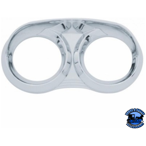 2 GAUGE CLUSTER BEZEL WITH VISOR FOR 2001-2005 PETERBILT 379 & 378 #41712 Gauge Bezel Light Gray