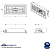 CHROME PLASTIC A/C VENT VENT FOR 1987-2000 PETERBILT #41018 A/C Vent Light Gray
