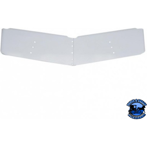 13" STAINLESS LOW ROOF DROP SUNVISOR FOR 2004-2007 PETERBILT 379 WITH LOW ROOF #28008 SUNVISOR Light Gray
