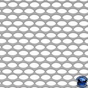 304 STAINLESS GRILLE MESH FOR PETERBILT 379 WITH SHORT HOOD - ALTERNATING OVAL HOLES #21152 GRILLE Dark Gray