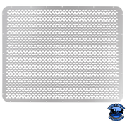 304 STAINLESS GRILLE MESH FOR PETERBILT 379 WITH SHORT HOOD - ALTERNATING OVAL HOLES #21152 GRILLE Gray