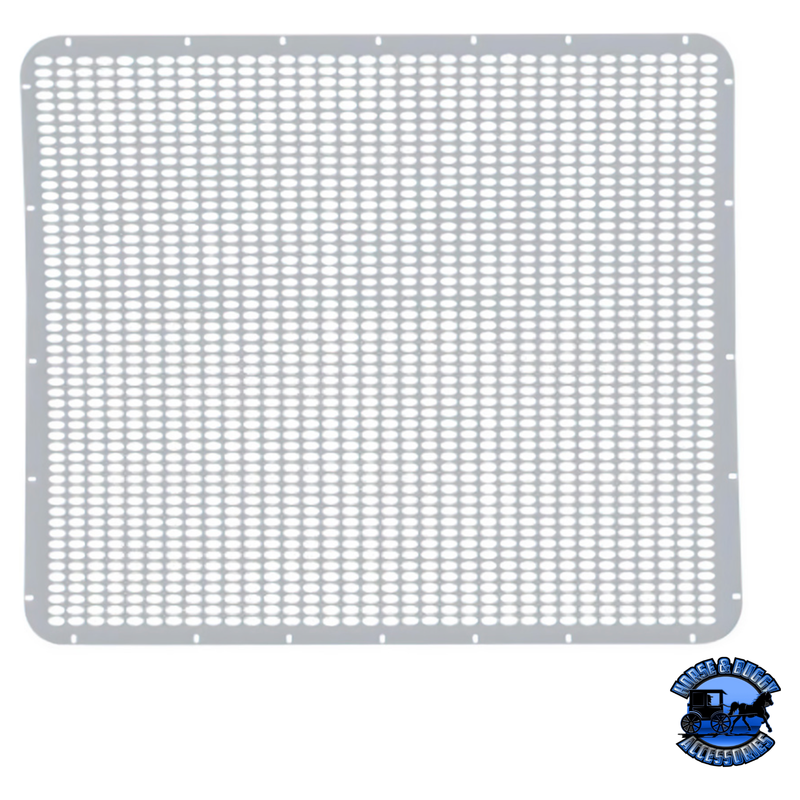 304 STAINLESS GRILLE MESH FOR PETERBILT 379 WITH EXTENDED HOOD - STRAIGHT OVAL HOLE #21154 Grille Light Gray
