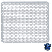 304 STAINLESS GRILLE MESH FOR PETERBILT 379 WITH EXTENDED HOOD - ALTERNATING OVAL HOLES #21151 GRILLE Light Gray
