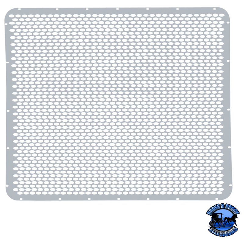 304 STAINLESS GRILLE MESH FOR PETERBILT 379 WITH EXTENDED HOOD - ALTERNATING OVAL HOLES #21151 GRILLE Light Gray