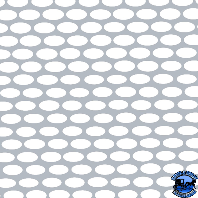 304 STAINLESS GRILLE MESH FOR PETERBILT 379 WITH EXTENDED HOOD - ALTERNATING OVAL HOLES #21151 GRILLE Gray