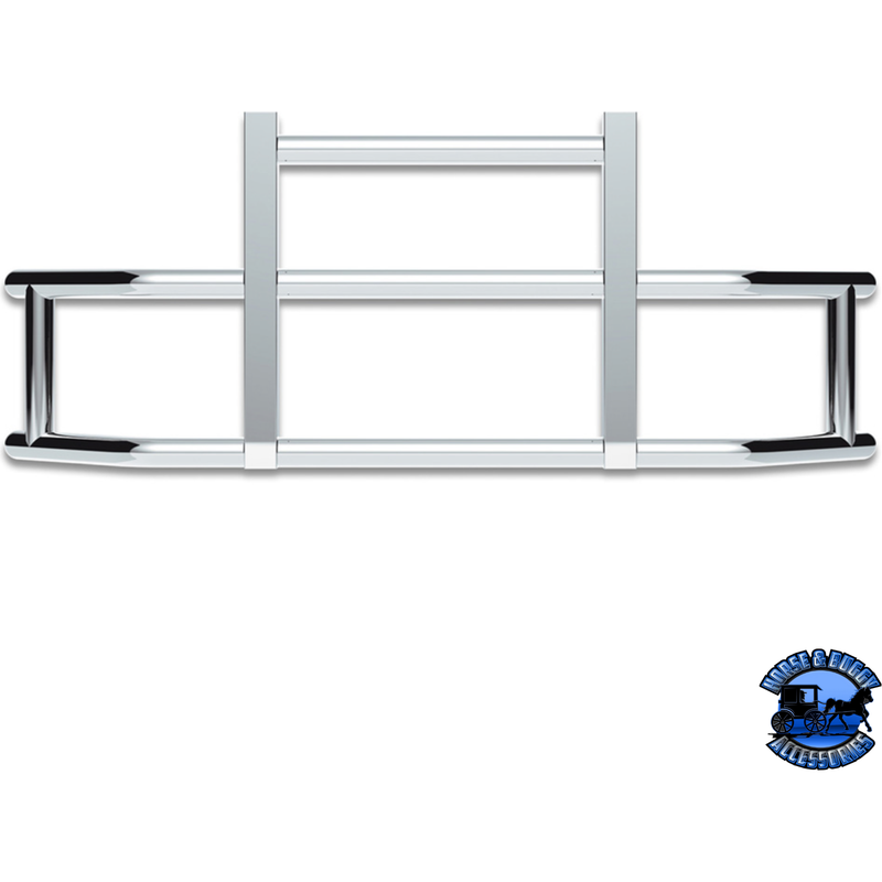 HIGHWAYSHIELD I25 R-304 STAINLESS STEEL GRILLE GUARD & BRACKET KIT (Choose Kit) HIGHWAYSHIELD FL Cascadia (08-17) Light Gray