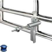 HIGHWAYSHIELD I25 R-304 STAINLESS STEEL GRILLE GUARD & BRACKET KIT (Choose Kit) HIGHWAYSHIELD FL Cascadia (08-17),KW T680 (13-21),PB 579 (12-21) 587 (10-16) KW T660 (08-17),Volvo VNL (03-17),International LT (18+)  Prostar (06-17),FL Cascadia (18+),Volvo VNL (18+),KW T680/PB 579 (22+) Gray