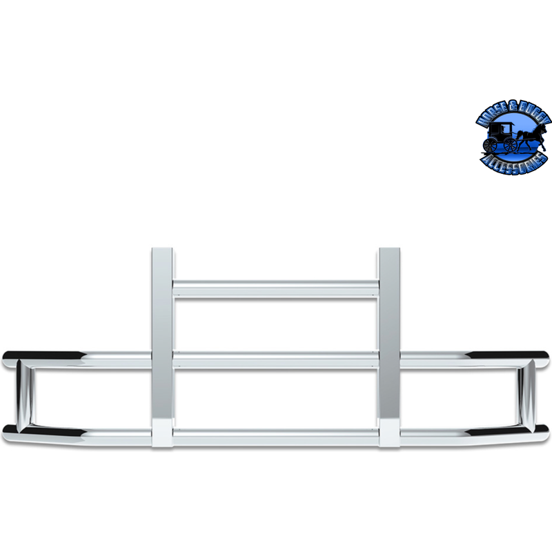 HIGHWAYSHIELD I25-304 STAINLESS STEEL GRILLE GUARD & BRACKET KIT (Choose Kit) HIGHWAYSHIELD FL Cascadia (08-17),KW T680 (13-21),PB 579 (12-21)  587 (10-16) KW T660 (08-17),Volvo VNL (03-17),International LT (18+) Prostar (06-17),FL Cascadia (18+),Volvo VNL (18+),KW T680/PB 579 (22+) Light Gray