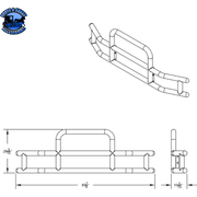 HIGHWAYSHIELD I15-MATTE BLACK GRILLE GUARD & BRACKET KIT (Choose Kit) HIGHWAYSHIELD FL Cascadia (08-17),KW T680 (13-21),PB 579 (12-21)  587 (10-16) KW T660 (08-17),Volvo VNL (03-17),International LT (18+) Prostar (06-17),FL Cascadia (18+),Volvo VNL (18+),KW T680/PB 579 (22+) Light Gray