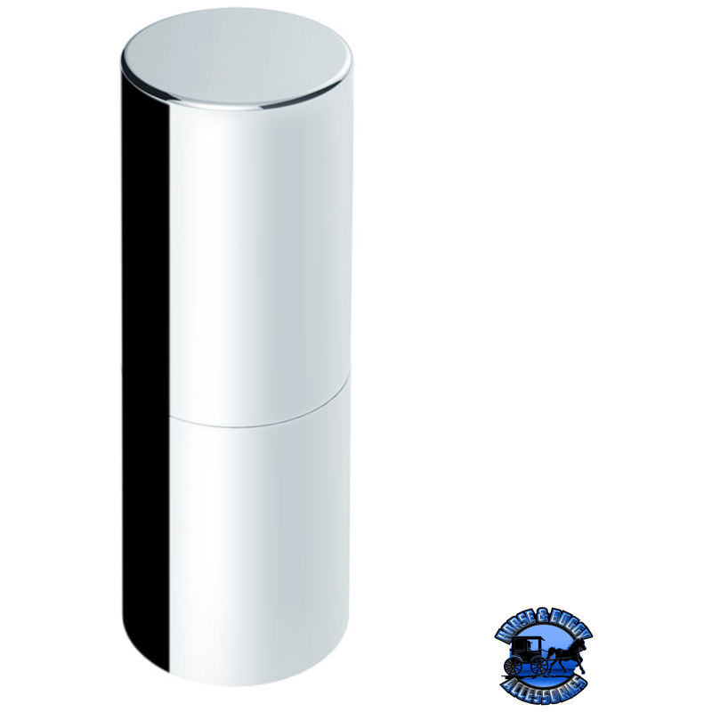 33MM X 6-1/2" CHROME PLASTIC TALL CYLINDER NUT COVER - THREAD-ON (10 PCS) #10370 NUT COVER Light Gray