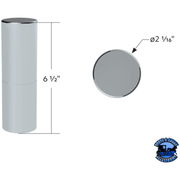 33MM X 6-1/2" CHROME PLASTIC TALL CYLINDER NUT COVER - THREAD-ON (10 PCS) #10370 NUT COVER Gray