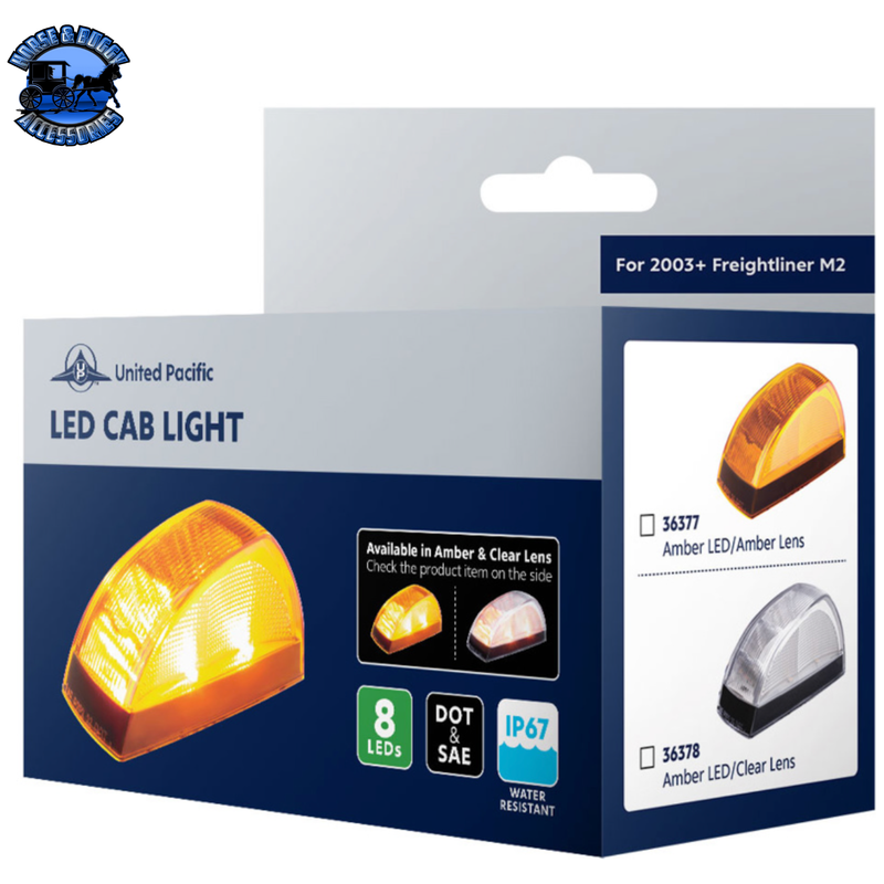 8 LED CAB LIGHT FOR FREIGHTLINER M2 (Choose Lens) CAB LIGHT Amber,Clear Midnight Blue
