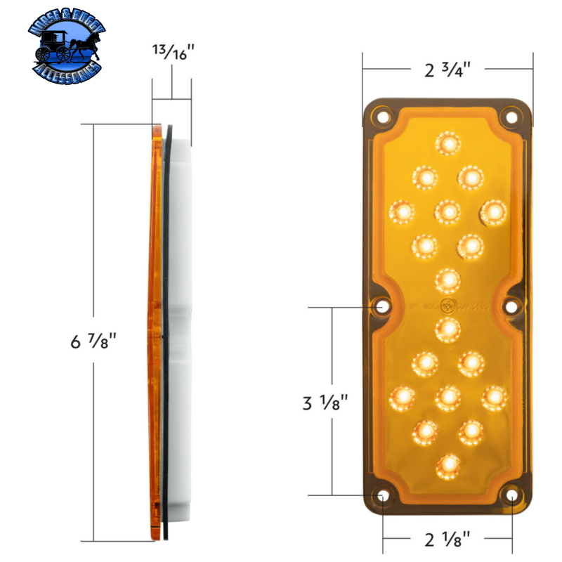 18 LED WEST COAST MIRROR LIGHT (BULK) #86502B Mirror Goldenrod