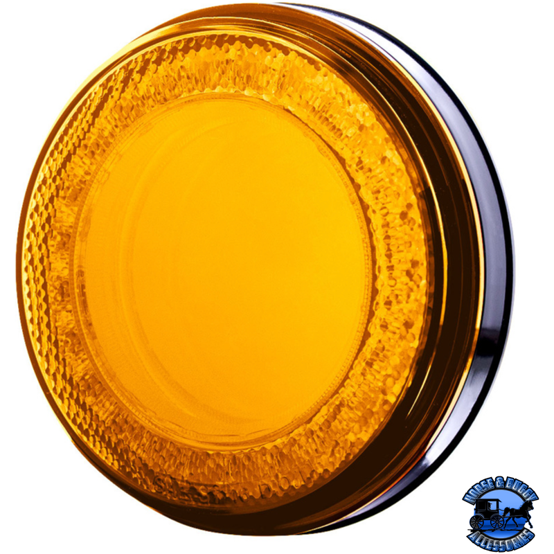 24 LED 4" MIRAGE LIGHT (TURN SIGNAL) (Choose Lens Color) TURN SIGNAL Amber,Clear Black