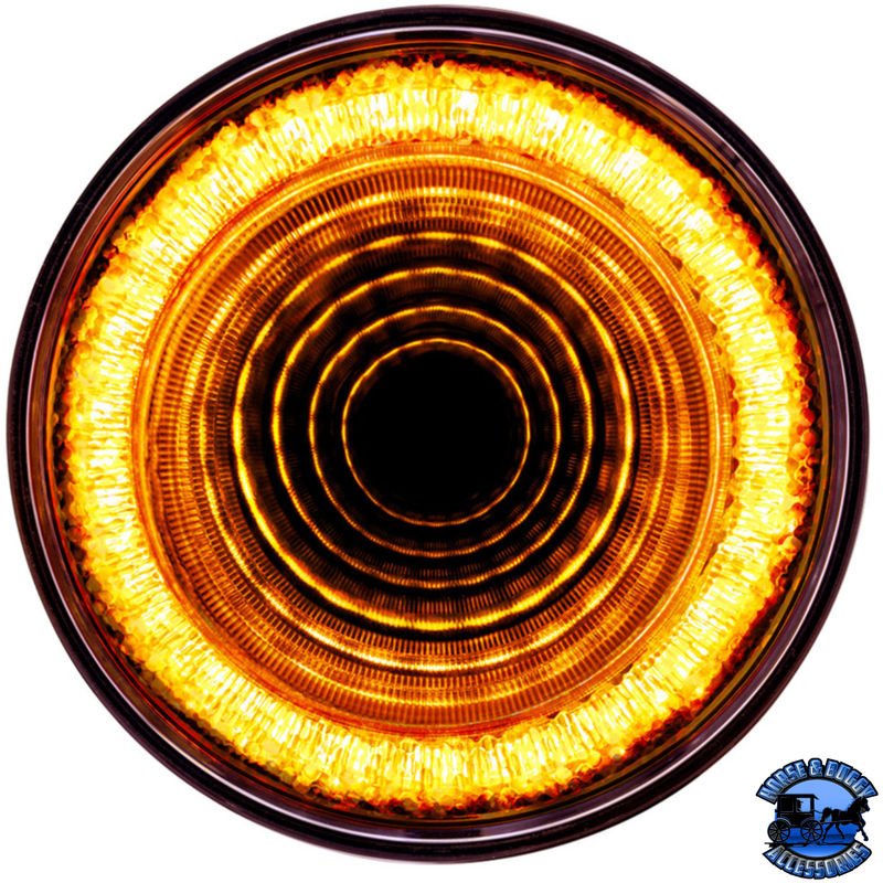 24 LED 4" MIRAGE LIGHT (TURN SIGNAL) (Choose Lens Color) TURN SIGNAL Amber Black