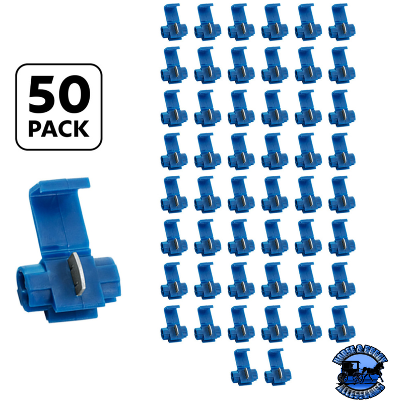 18-14 AWG BLUE SNAP LOCK TAP SPLICE CONNECTOR (50 PCS/BAG) #40108P50 CONNECTOR Dark Cyan