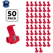 22-18 AWG RED SNAP LOCK TAP SPLICE CONNECTOR (50 PCS/BAG) #40109P50 CONNECTOR Firebrick