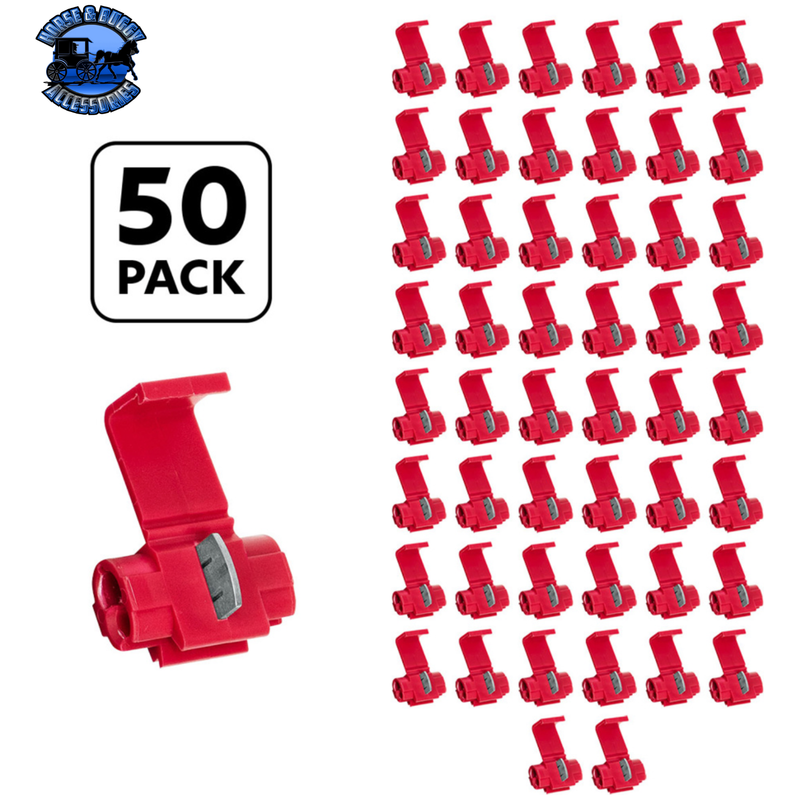 22-18 AWG RED SNAP LOCK TAP SPLICE CONNECTOR (50 PCS/BAG) #40109P50 CONNECTOR Firebrick