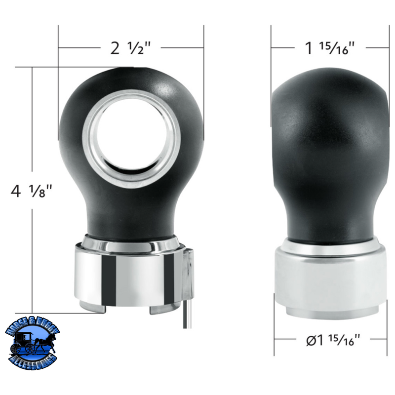 THREAD-ON CHARLOTTE STYLE GEARSHIFT KNOB WITH 9/10 SPEED ADAPTER (Choose Finish) Knob Chrome,Matte Black Light Gray