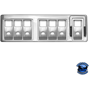 CHROME PLASTIC 7-ROCKER SWITCH BEZEL FOR 2013-2021 PETERBILT 579 #41770 Bezel Light Gray