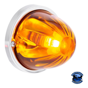 STAR-BURST GLASS WATERMELON LIGHT FLUSH MOUNT KIT (Choose LED Color) (Choose Lens Color) watermelon glass lens Amber / Amber Chocolate