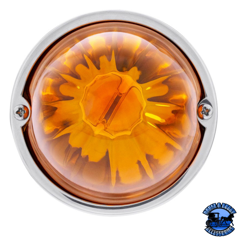 STAR-BURST GLASS WATERMELON LIGHT FLUSH MOUNT KIT (Choose LED Color) (Choose Lens Color) watermelon glass lens Amber / Amber,Amber / Dark Amber,Amber / Clear,Red / Red,Red / Clear,White / Clear Chocolate