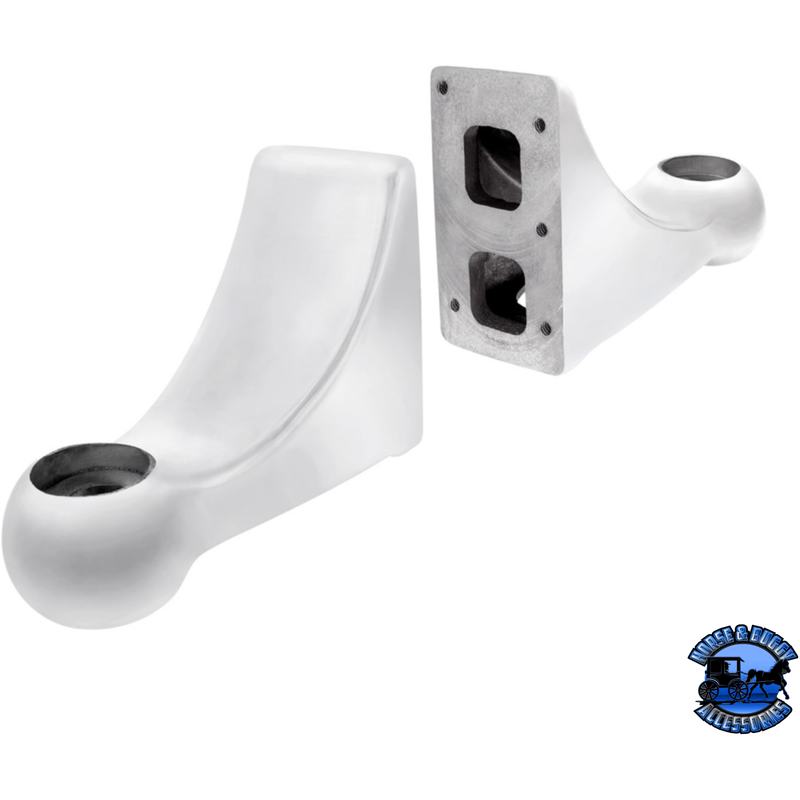 Polished L Shape Headlight Bracket (Pair) #30438 HEADLIGHT Light Gray