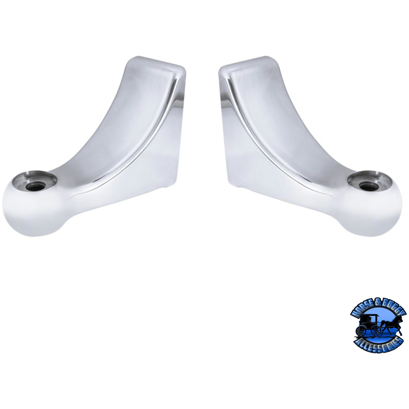 Polished L Shape Headlight Bracket (Pair) #30438 HEADLIGHT Light Gray