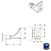 Polished L Shape Headlight Bracket (Pair) #30438 HEADLIGHT Lavender