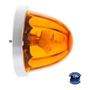 STAR-BURST GLASS WATERMELON LIGHT FLUSH MOUNT KIT (Choose LED Color) (Choose Lens Color) watermelon glass lens Amber / Amber,Amber / Dark Amber,Amber / Clear,Red / Red,Red / Clear,White / Clear Dark Orange