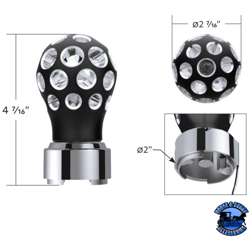 THREAD-ON PHOENIX STYLE BALL GEARSHIFT KNOB WITH LED 9/10 SPEED ADPATER (Choose Color) (Choose LED Color) SHIFTER Matte Black / Blue,Matte Black / Red,Matte Black / Amber,Matte Black / White,Matte Black / Green,Matte Black / Purple,Clear Anodized / Blue,Clear Anodized / Red,Clear Anodized / Amber,Clear Anodized / White,Clear Anodized / Green,Clear Anodized / Purple Dark Slate Gray