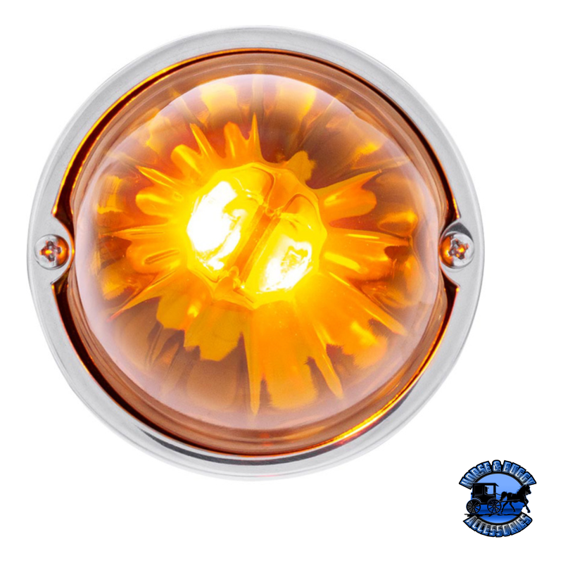 STAR-BURST GLASS WATERMELON LIGHT FLUSH MOUNT KIT (Choose LED Color) (Choose Lens Color) watermelon glass lens Amber / Amber,Amber / Dark Amber,Amber / Clear,Red / Red,Red / Clear,White / Clear Goldenrod