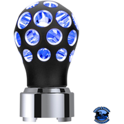 THREAD-ON PHOENIX STYLE BALL GEARSHIFT KNOB WITH LED 9/10 SPEED ADPATER (Choose Color) (Choose LED Color) SHIFTER Matte Black / Blue Light Gray