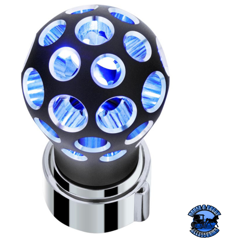 THREAD-ON PHOENIX STYLE BALL GEARSHIFT KNOB WITH LED 9/10 SPEED ADPATER (Choose Color) (Choose LED Color) SHIFTER Matte Black / Blue,Matte Black / Red,Matte Black / Amber,Matte Black / White,Matte Black / Green,Matte Black / Purple,Clear Anodized / Blue,Clear Anodized / Red,Clear Anodized / Amber,Clear Anodized / White,Clear Anodized / Green,Clear Anodized / Purple Light Gray