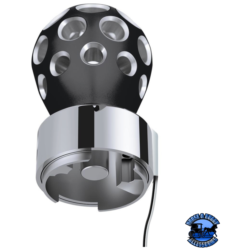 THREAD-ON PHOENIX STYLE BALL GEARSHIFT KNOB WITH LED 9/10 SPEED ADPATER (Choose Color) (Choose LED Color) SHIFTER Matte Black / Blue,Matte Black / Red,Matte Black / Amber,Matte Black / White,Matte Black / Green,Matte Black / Purple,Clear Anodized / Blue,Clear Anodized / Red,Clear Anodized / Amber,Clear Anodized / White,Clear Anodized / Green,Clear Anodized / Purple Dark Slate Gray