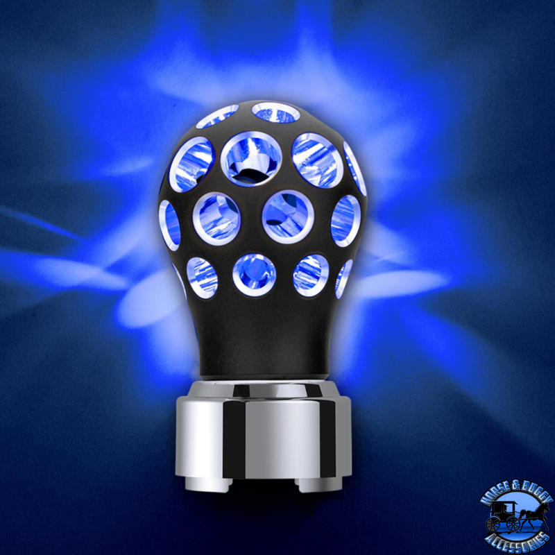 THREAD-ON PHOENIX STYLE BALL GEARSHIFT KNOB WITH LED 9/10 SPEED ADPATER (Choose Color) (Choose LED Color) SHIFTER Matte Black / Blue,Matte Black / Red,Matte Black / Amber,Matte Black / White,Matte Black / Green,Matte Black / Purple,Clear Anodized / Blue,Clear Anodized / Red,Clear Anodized / Amber,Clear Anodized / White,Clear Anodized / Green,Clear Anodized / Purple Midnight Blue