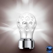 THREAD-ON PHOENIX STYLE BALL GEARSHIFT KNOB WITH LED 9/10 SPEED ADPATER (Choose Color) (Choose LED Color) SHIFTER Matte Black / Blue,Matte Black / Red,Matte Black / Amber,Matte Black / White,Matte Black / Green,Matte Black / Purple,Clear Anodized / Blue,Clear Anodized / Red,Clear Anodized / Amber,Clear Anodized / White,Clear Anodized / Green,Clear Anodized / Purple Gray