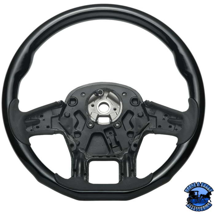 Dark Slate Gray 18" YOURGRIP WOOD CANDY COLOR STEERING WHEEL FOR 2012-2021 PB 579 & 2013-2021 KW T680 (Choose Color) steering wheel Black