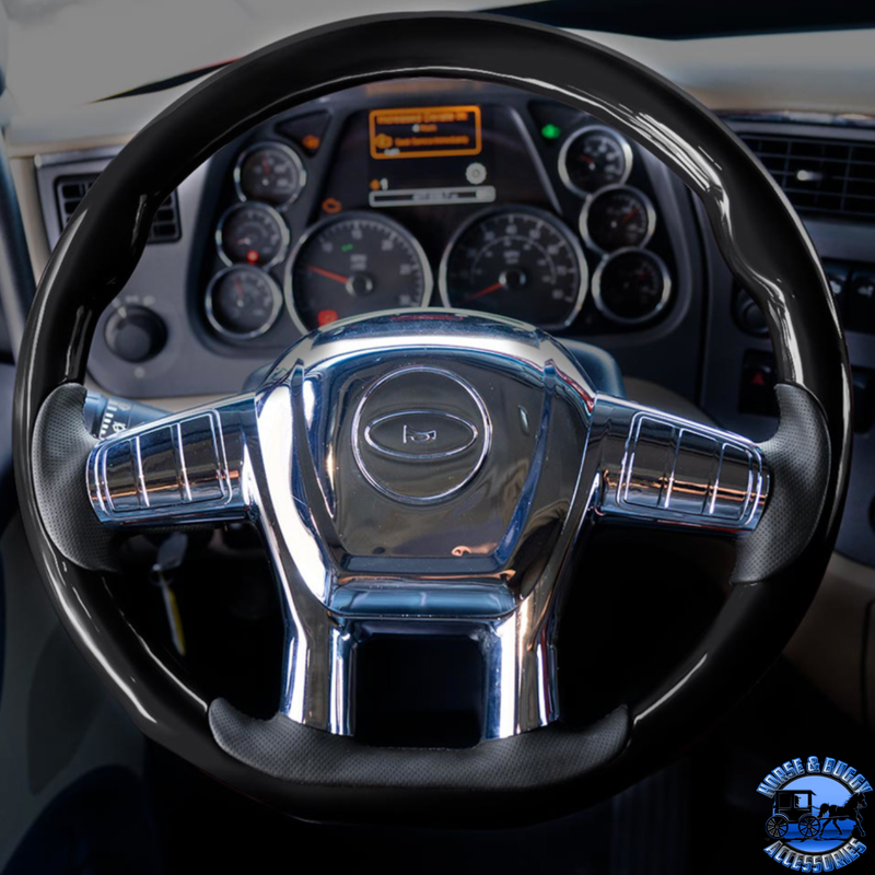 18" YOURGRIP WOOD CANDY COLOR STEERING WHEEL FOR 2012-2021 PB 579 & 2013-2021 KW T680 (Choose Color) steering wheel Black,Blue,Green,Orange,Red,White Black