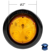 3 LED 2" ROUND LOW PROFILE LIGHT (CLEARANCE/MARKER) (Choose Grommet) (Choose Color) LED Circular Light With,Without Goldenrod