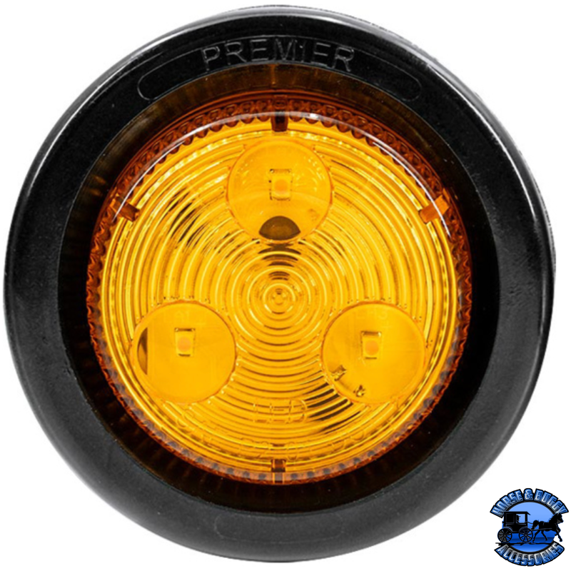 3 LED 2" ROUND LOW PROFILE LIGHT (CLEARANCE/MARKER) (Choose Grommet) (Choose Color) LED Circular Light With,Without Goldenrod