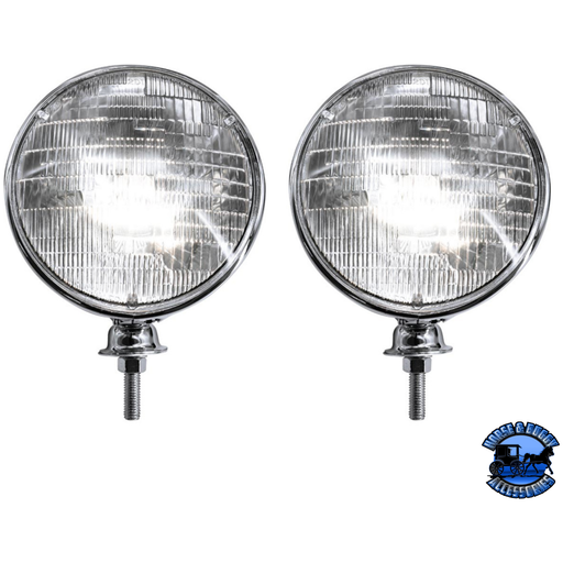 7" DIETZ STYLE HEADLIGHT HOUSING WITH 12 VOLT 6014 SEAL BEAM BULB (PAIR) #A5022SB HEADLIGHT Gray
