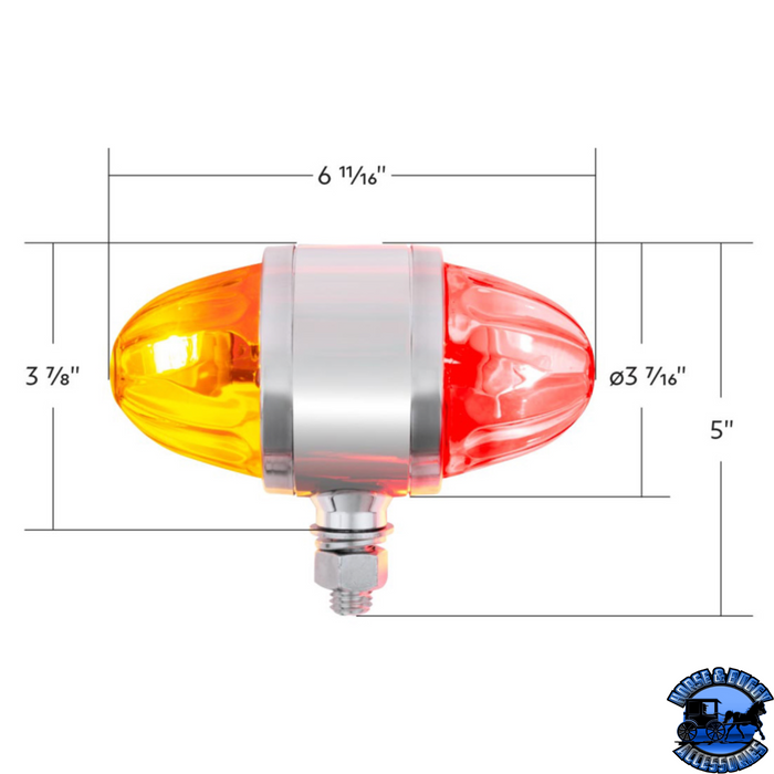 Light Gray STAR-BURST CLEAR LENS CHROME DOUBLE FACE GLASS WATERMELON LIGHT #35086 Watermelon Light