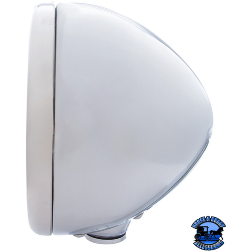 CLASSIC HEADLIGHT ASSEMBLY CRYSTAL H4 BULB & TURN SIGNAL (Choose Color) HEADLIGHT Stainless,Chrome Light Gray