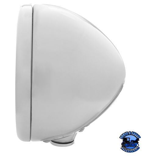 CLASSIC HEADLIGHT ASSEMBLY WITH CRYSTAL H4 BULB (Choose Color) HEADLIGHT Stainless,Chrome Light Gray