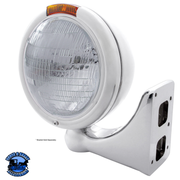 CLASSIC HEADLIGHT 6014 BULB & TURN SIGNAL (Choose Color) HEADLIGHT Stainless,Chrome Gray