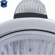 BLACK GUIDE 682-C HEADLIGHT H4 WITH WHITE LED & LED SIGNAL - CLEAR LENS #32445 HEADLIGHT Dark Gray